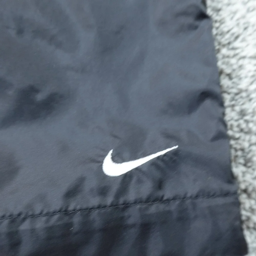 VTG Nike Pants Mens XL Black Baggy Windbreaker Track Jogger Drawstring 90s Y2K